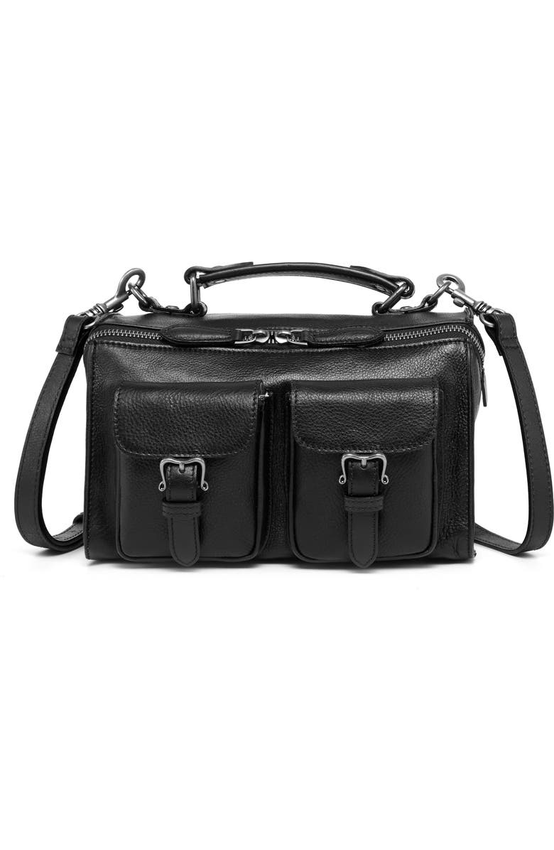 OLD TREND Las Luna Leather Crossbody Bag, Main, color, Black