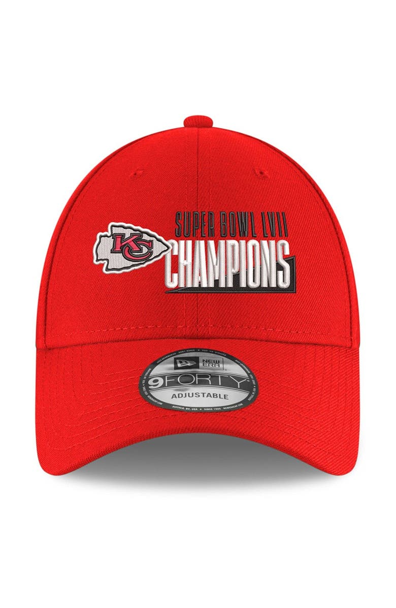 New Era Men's New Era  Red Kansas City Chiefs Super Bowl LVII Champions Slice 9FORTY Adjustable Hat, Alternate, color, 