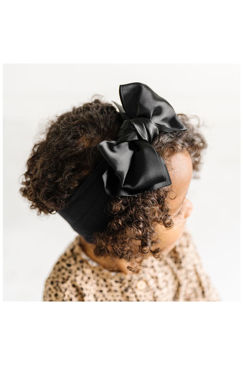 2-Pack Fab Bow Satin Headbands, Alternate, color, BLACK RED
