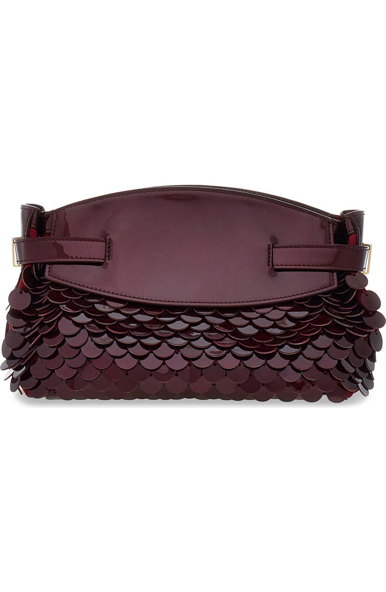 FERRAGAMO Small Hug Patent Leather & Sequin Pouch Bag, Alternate, color,