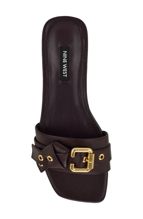 Nine West Missj Slide Sandal In Brown