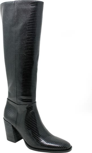 Charles David Softie Lizard Embossed Knee High Boot
