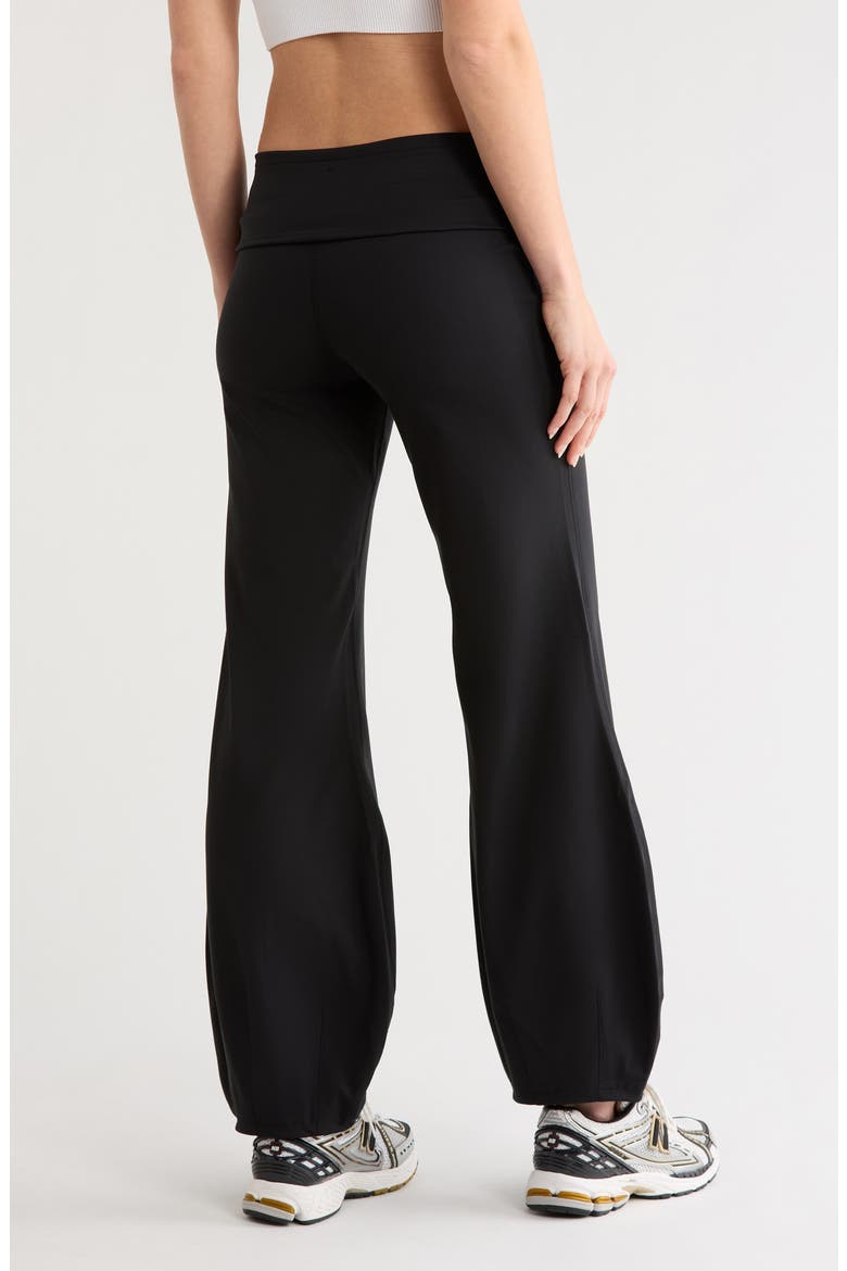 Lux Jasmine Fold-Over Waist Harem Pants, Alternate, color, BLACK