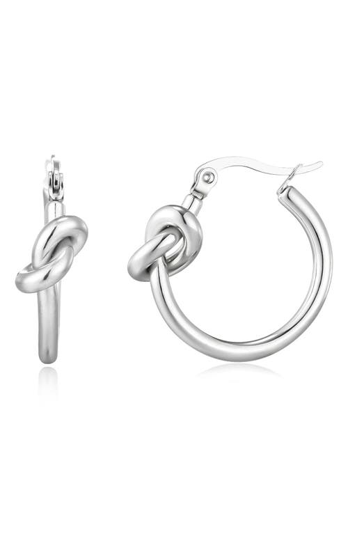 Adornia Knotted Hoop Earrings In Metallic