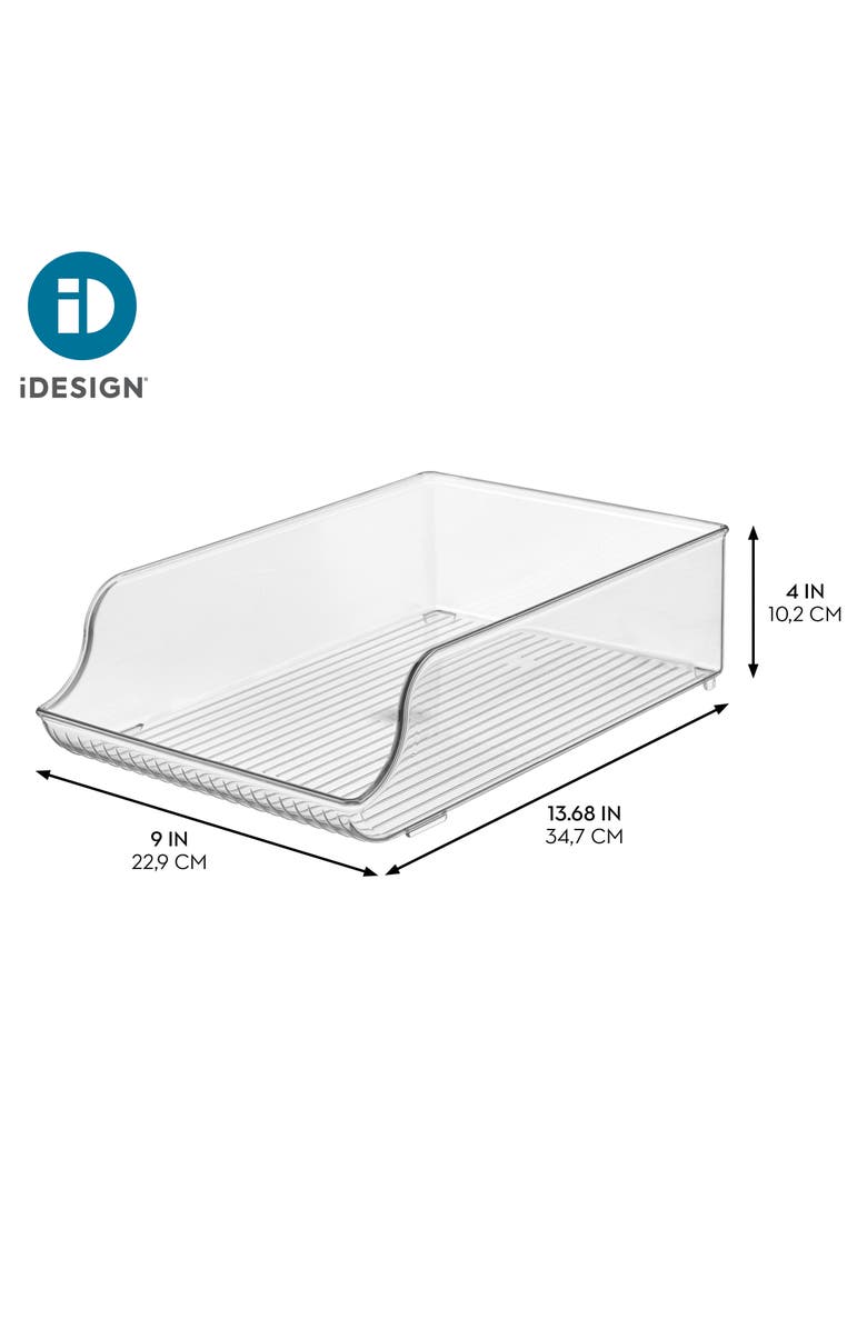 iDesign Water Bottle Organizer for Fridge- Set of 4 - Clear, Alternate, color,