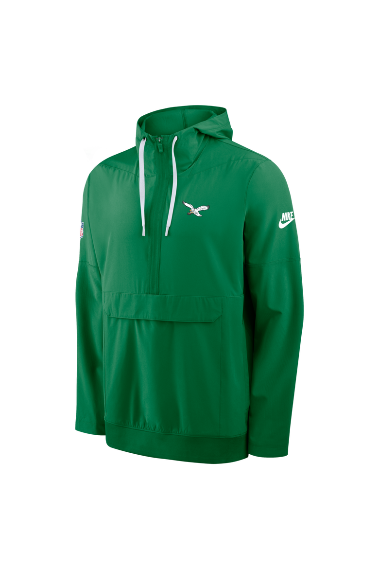 Men's Nike Kelly Green Philadelphia Eagles Sideline Broken Rules Alternate Anorak Half-Zip Hooded Jacket, Alternate, color, Kelly Green