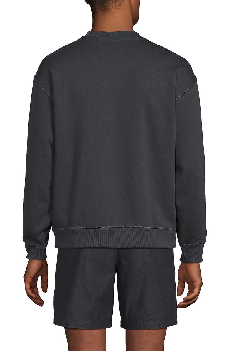 Lands' End Long Sleeve French Terry Vintage Wash Crewneck Sweatshirt, Alternate, color, 