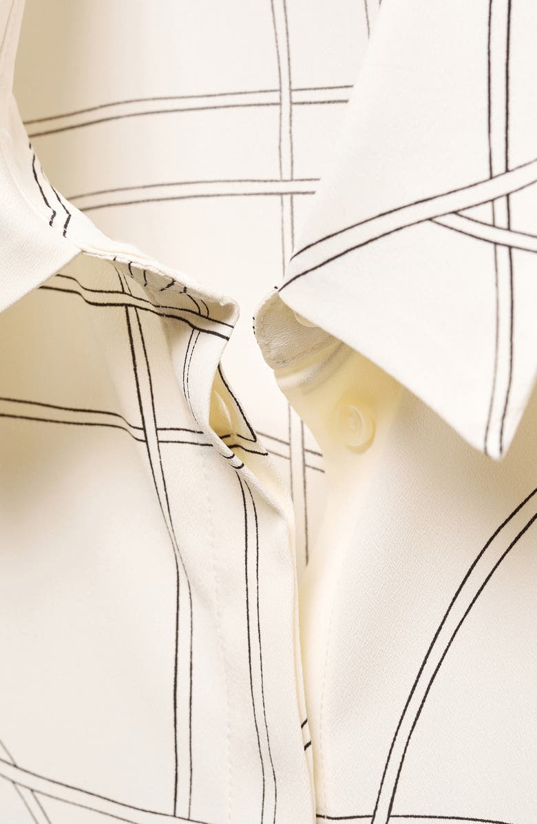 MANGO Regular Fit Flowy Button-Up Shirt, Alternate, color, 