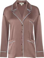 L'AGENCE Mara Satin Button-Up Shirt