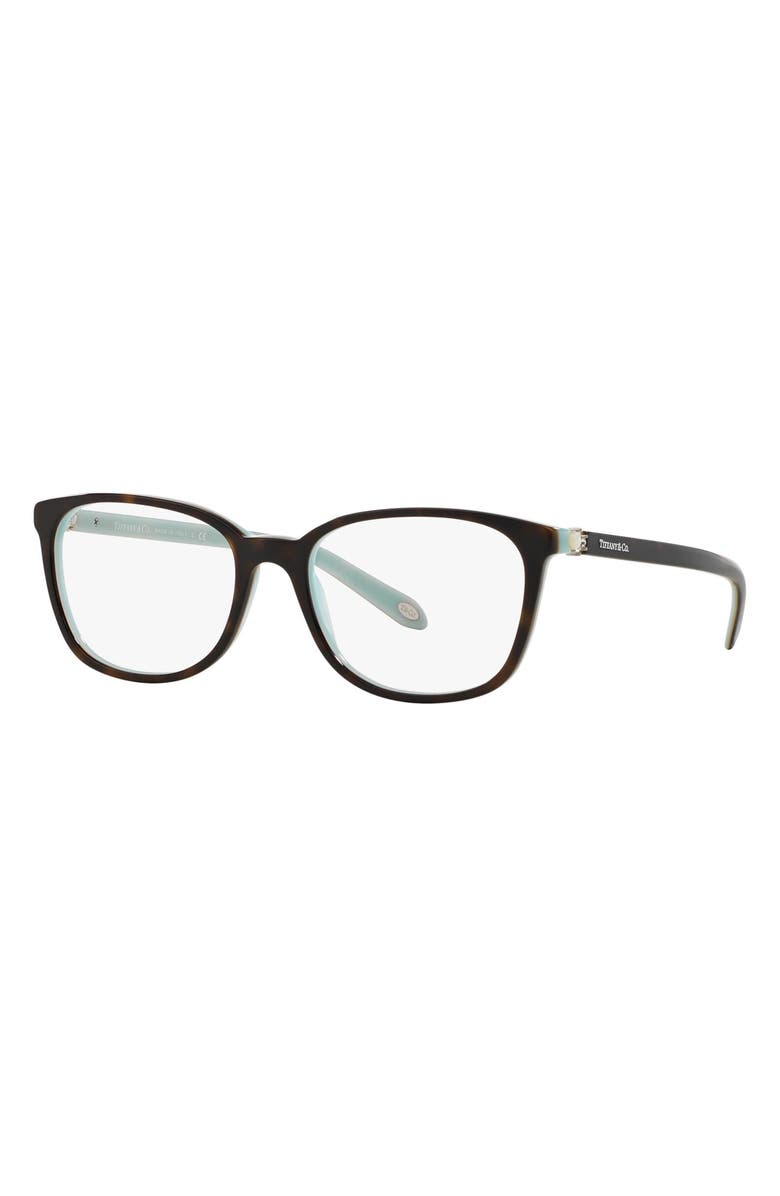 Tiffany & Co. 53mm Optical Glasses, Alternate, color, Havana/ Blue