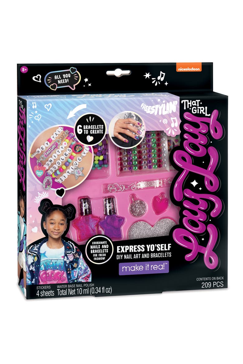 Express Yo Self Diy Nail Art & Bracelets Kit, Main, color, Multicolored
