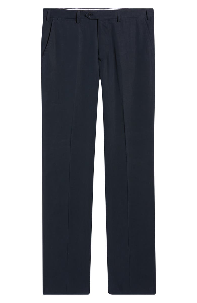 Emporio Armani Navy Flat Front Suit Pants, Alternate, color, Navy