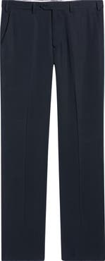 Emporio Armani Navy Flat Front Suit Pants