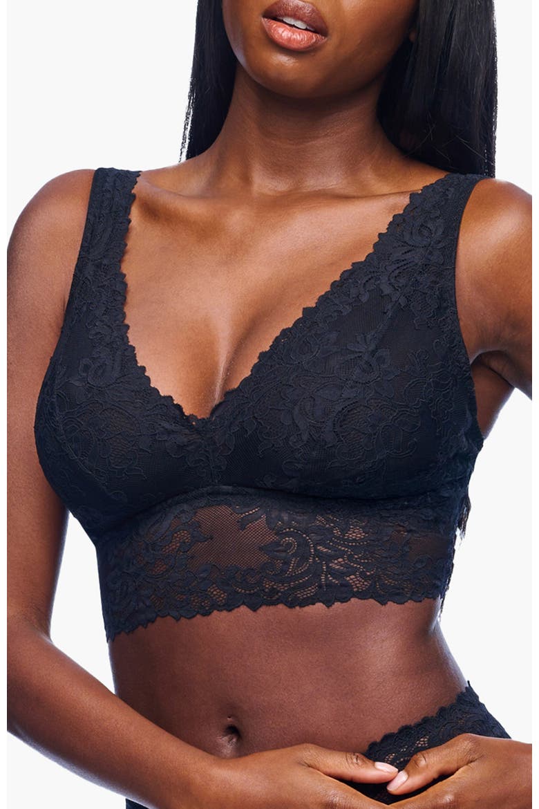 Carmela Curvy Plunge Bralette, Main, color, Black