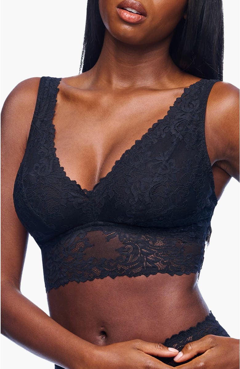 Cosabella Carmela Curvy Plunge Bralette, Main, color, Black