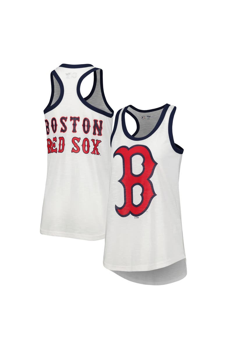 G-III 4HER BY CARL BANKS Women's G-III 4Her by Carl Banks White Boston Red Sox Tater Racerback Tank Top, Main, color, 
