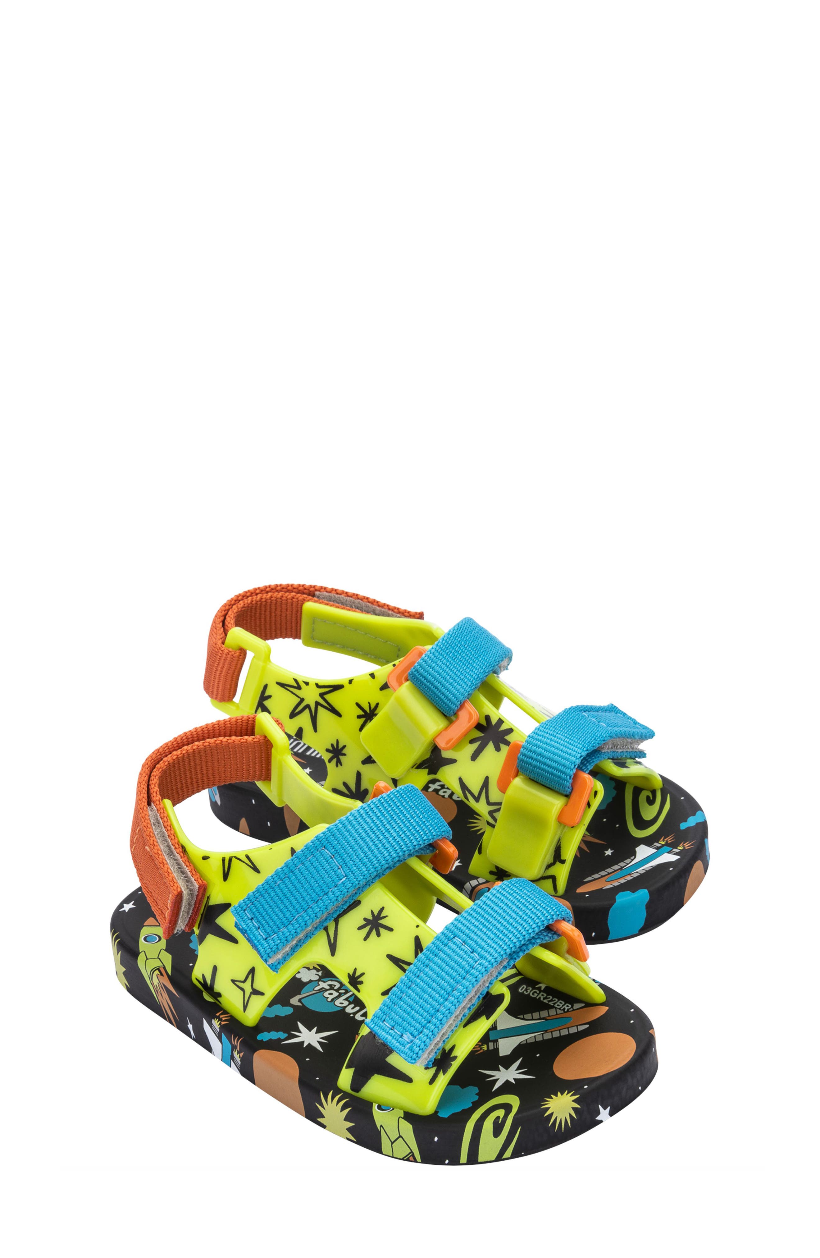 Melissa Mini Melissa Ping Pong Fabula Print Sandal, Main, color, 