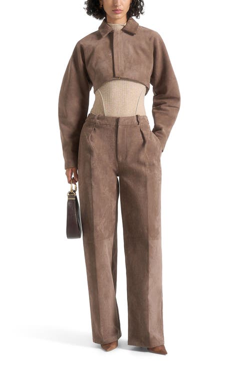Elya Suede Super Cropped Jacket