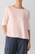 Eileen Fisher Boat Neck Organic Linen & Cotton Sweater