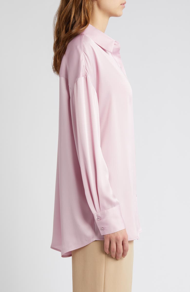 Favorite Daughter The Smooth Ex-Boyfriend Satin Shirt, Alternate, color, Pastel Lavender