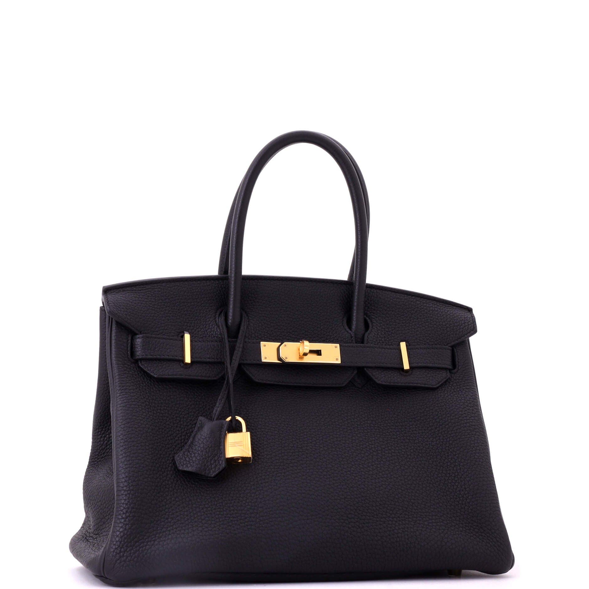 Pre-Owned Hermes Birkin Handbag Black Togo with Gold Hardware 30, Alternate, color, Noir