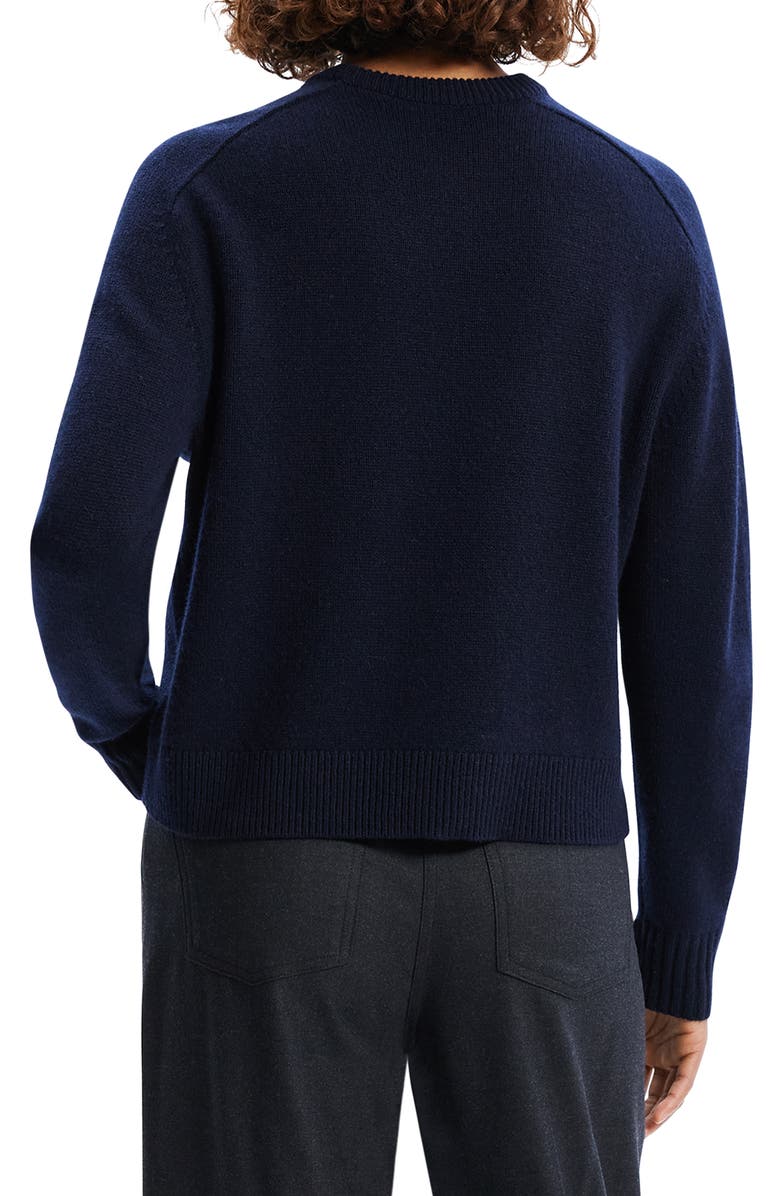 Theory Cashmere Crewneck Crop Sweater, Alternate, color, Dark Denim