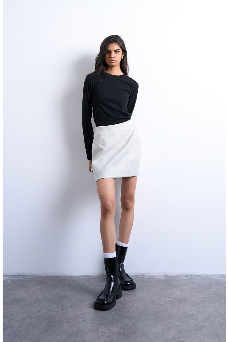 A-Line Miniskirt, Main, color, GREY