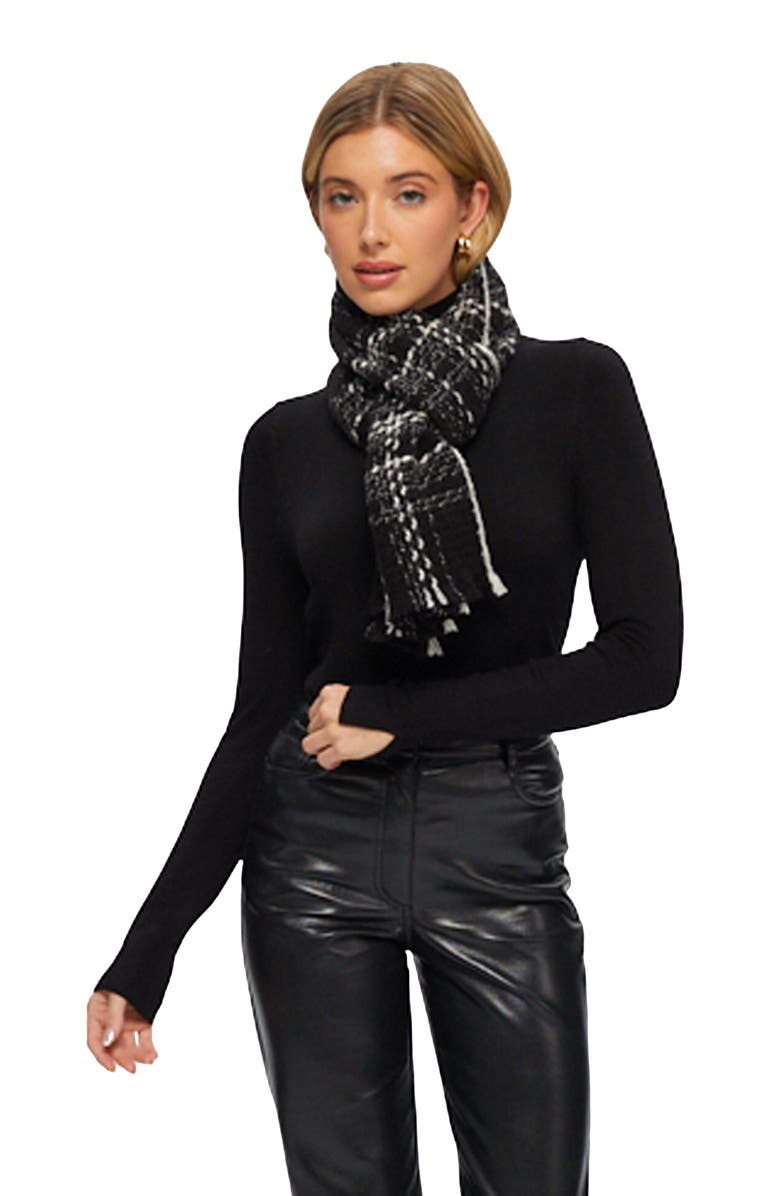 GORSKI Select Cashmere Scarf, Alternate, color, Black/White