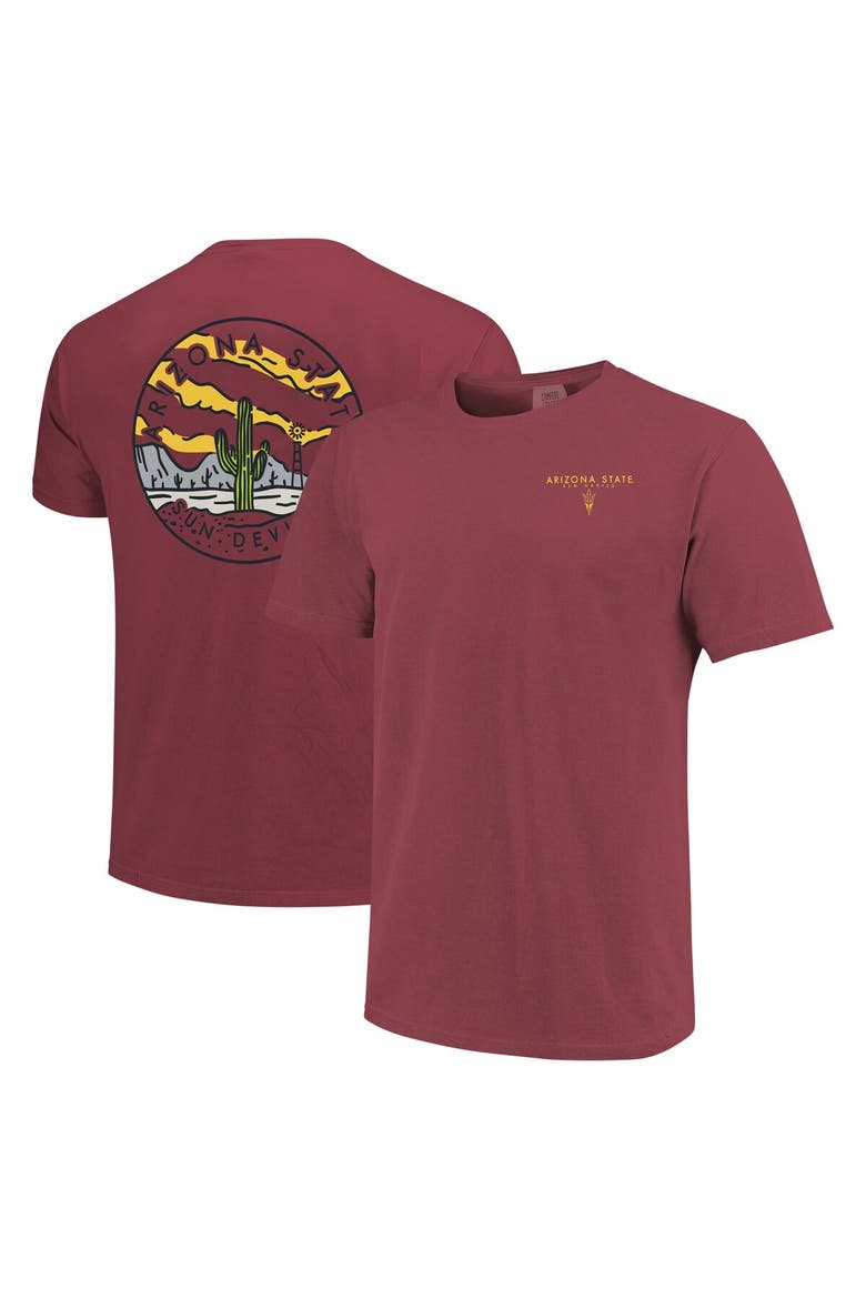 Unisex Maroon Arizona State Sun Devils Scenic Comfort Colors T-Shirt, Main, color, Maroon