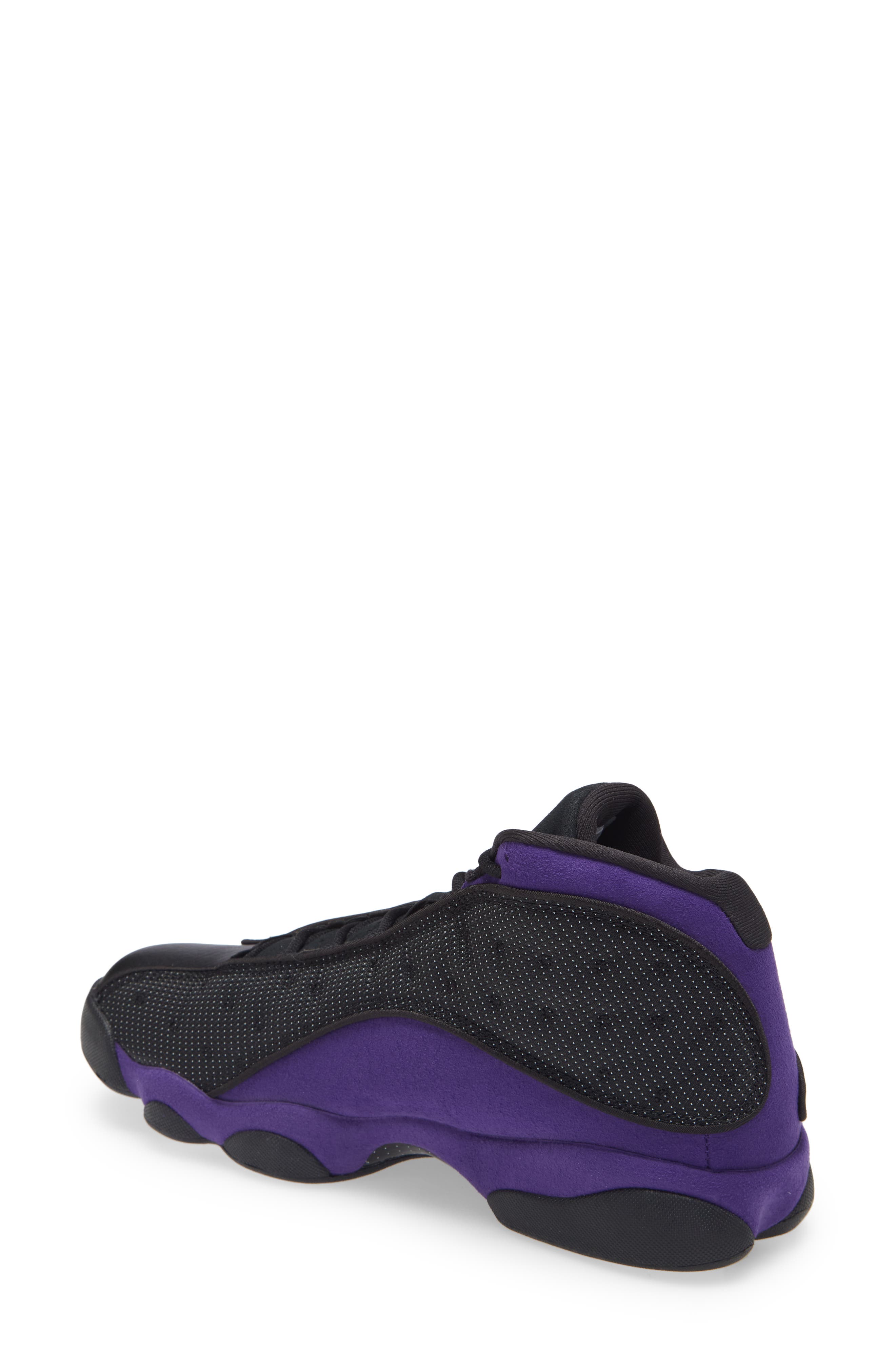 Air Jordan 13 Retro High Top Sneaker, Alternate, color, BLACK/ PURPLE/ WHITE