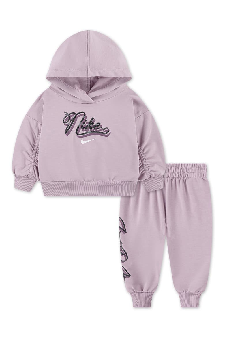 Logo Graphic Hoodie & Joggers Set, Main, color, PLUM FOG