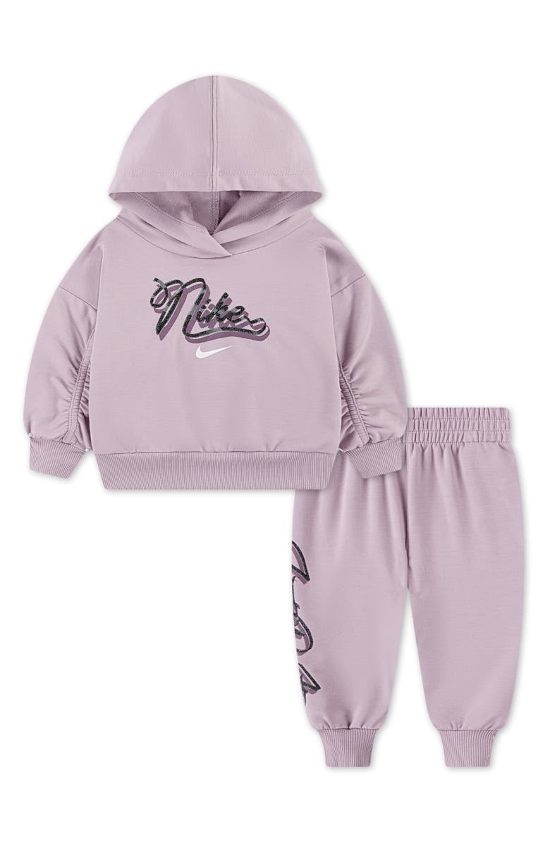 Nike Logo Graphic Hoodie & Joggers Set, Main, color, Plum Fog