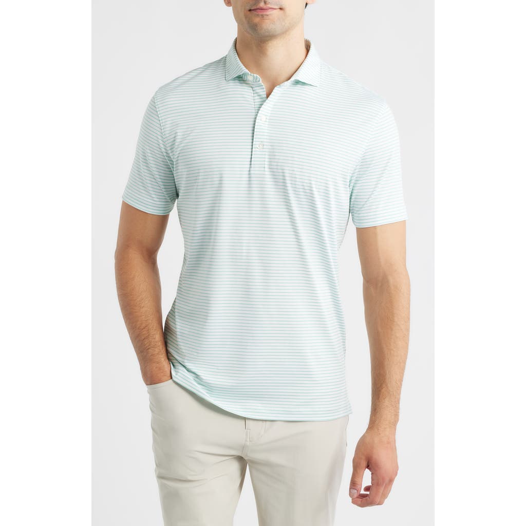 Johnnie-o Michael Stripe Performance Golf Polo In Multi