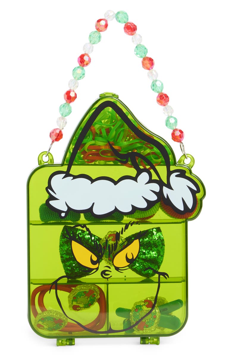 H.E.R. ACCESSORIES Kids' The Grinch Hair Accessory Purse Set, Main, color, Green