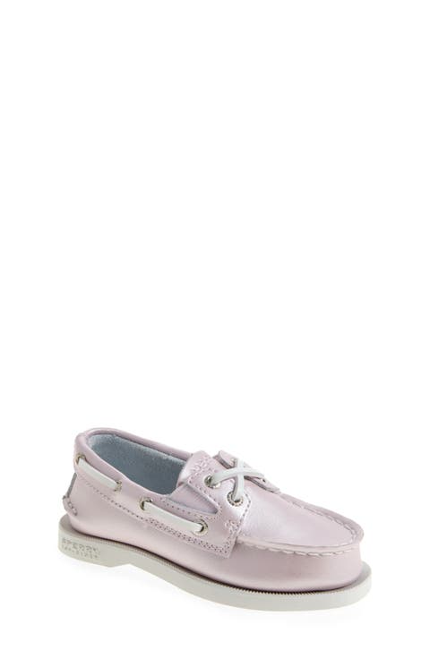 Kids' Authentic 2-Eye Leather Boat Shoe (Baby, Walker & Toddler) (Nordstrom Exclusive)