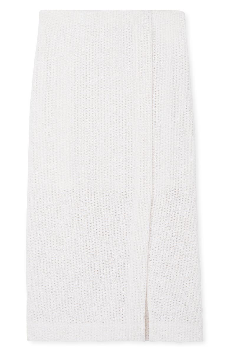 ST. JOHN Open Weave Tweed Skirt, Alternate, color, Ivory