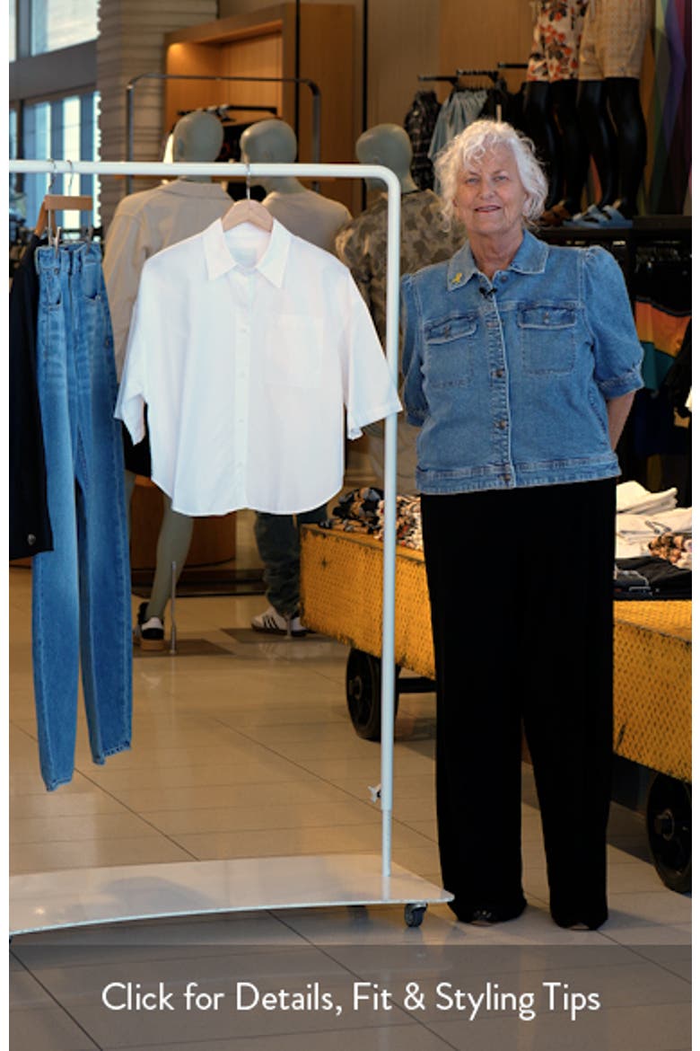 Frances Cape Cotton Cropped Button-Up Shirt video
