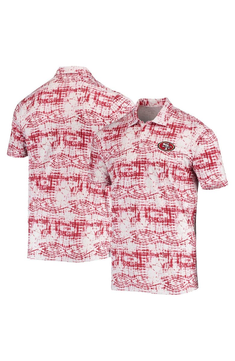 ANTIGUA Men's Antigua Scarlet San Francisco 49ers Vivid Polo, Main, color, 
