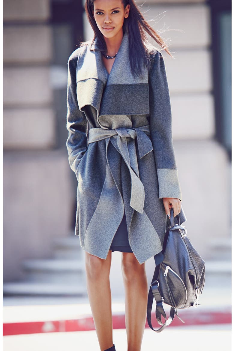 'Mackenzie' Two-Tone Cozy Coat, Alternate, color, GREY