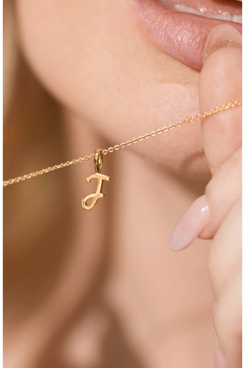 Script Initial Charm Necklace, Alternate, color, Silver - C