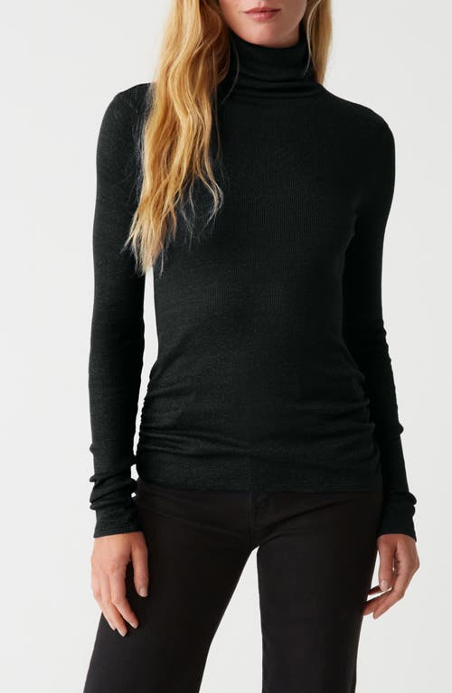 Michael Stars Nessa Turtleneck Rib Top in Black 