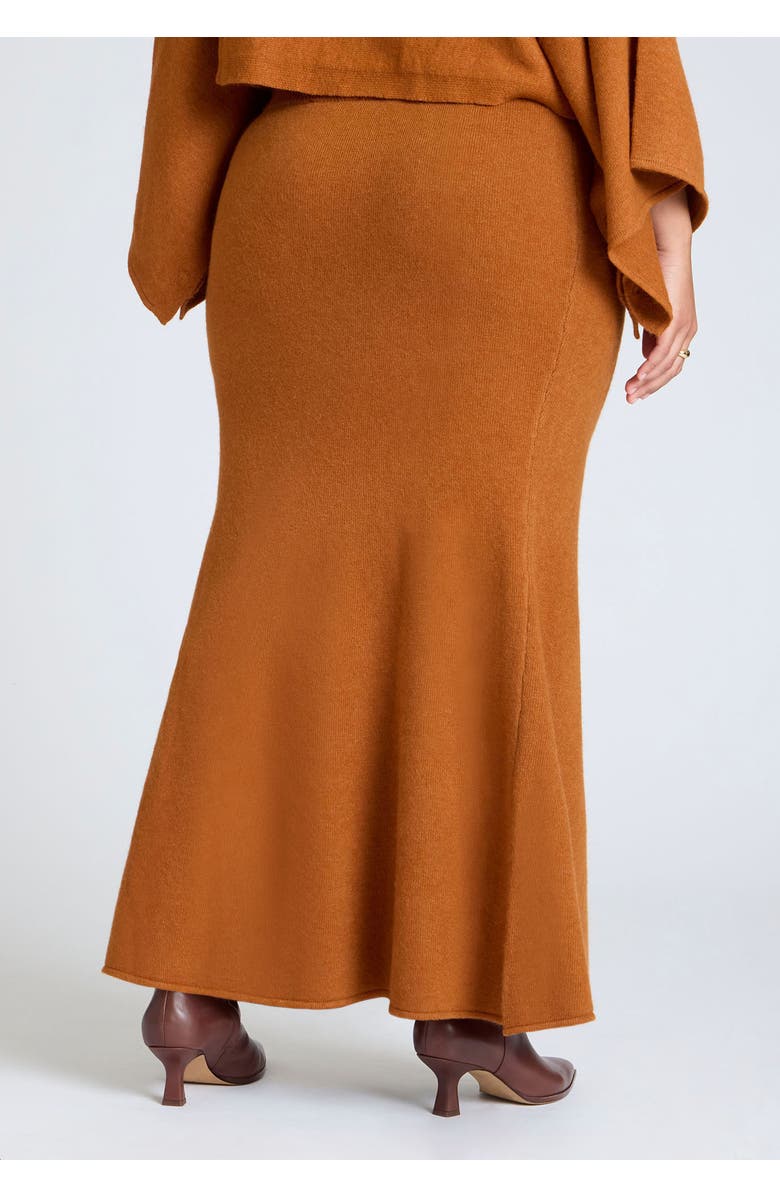 ELOQUII Sweater Maxi Skirt, Alternate, color, Gingersnap