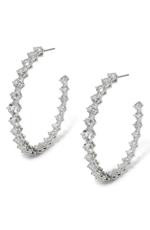 Sunshower Crystal Hoop Earrings
