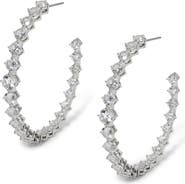 Nadri Sunshower Crystal Hoop Earrings