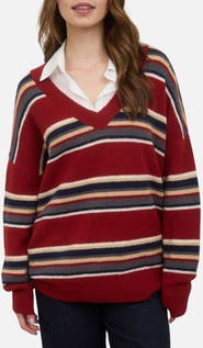 Blu Pepper Pullover V-Neck Sweater