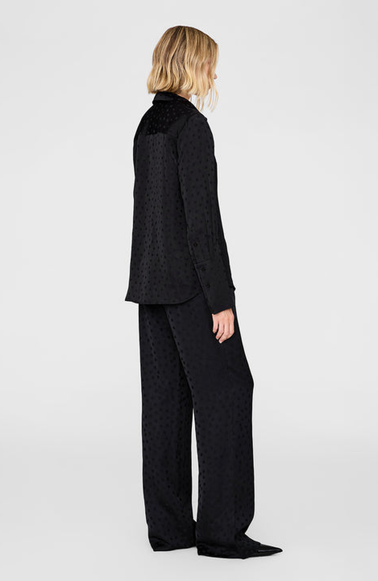 ANINE BING Elain Pant, Alternate, color, Black Dot Jacquard