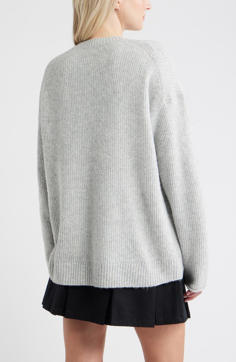 BP. Fuzzy Oversize Sweater, Alternate, color, Grey Soft Heather