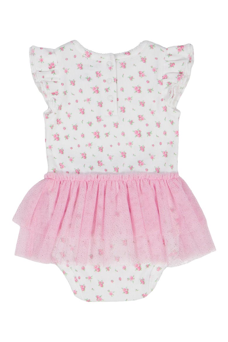 Tulle Skirted Bodysuit & Headband Set, Alternate, color, PINK MULTI