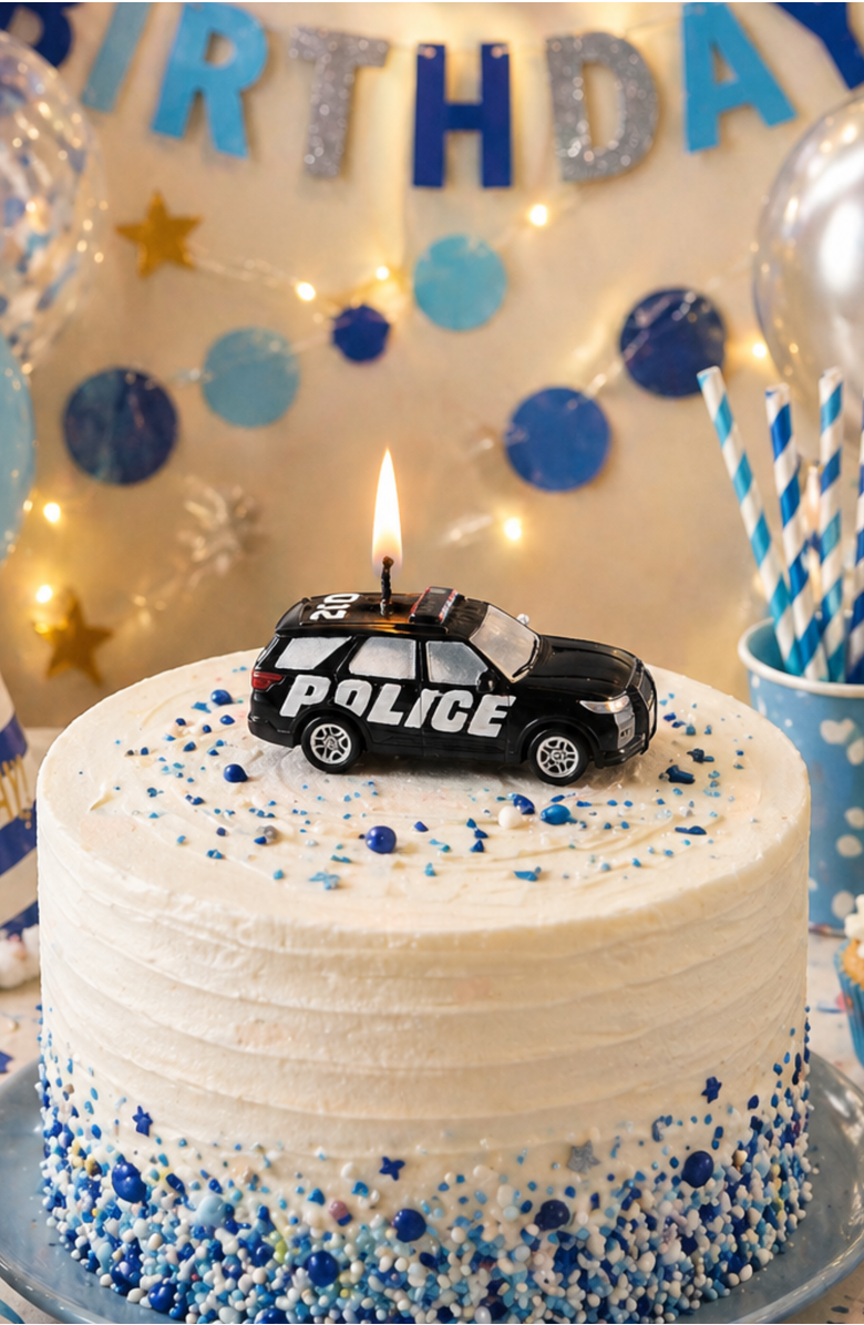 Southlake gifts Police Car Candle, Alternate, color, Black