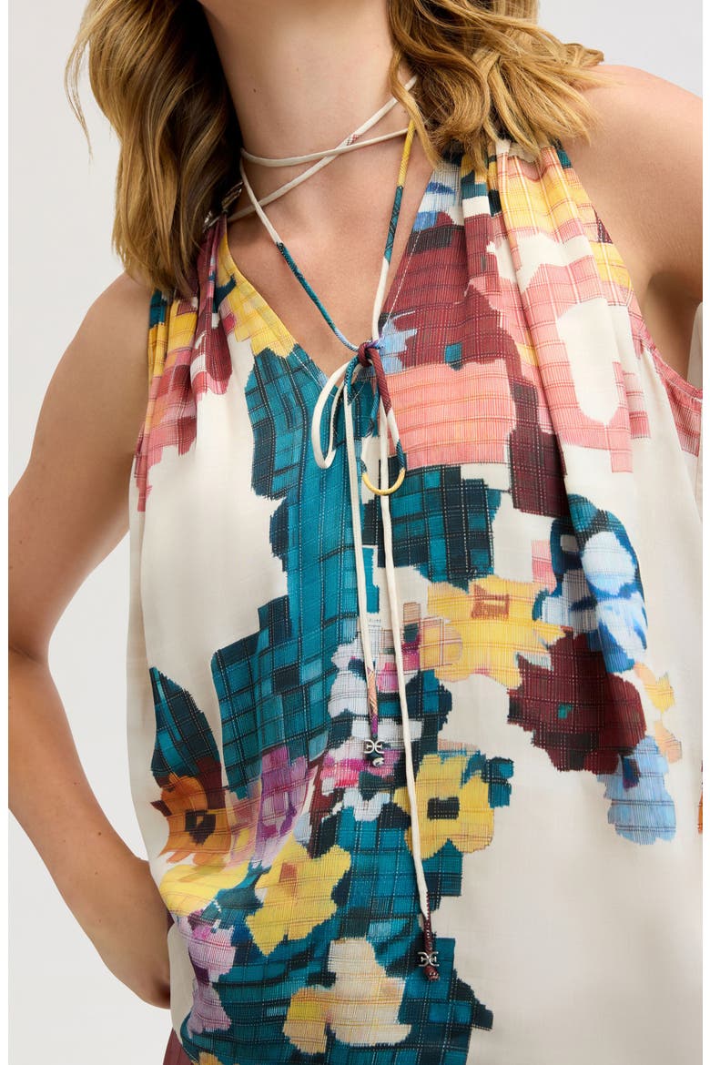 Floral Tie Front Blouse, Alternate, color, MENSWEAR FLORAL